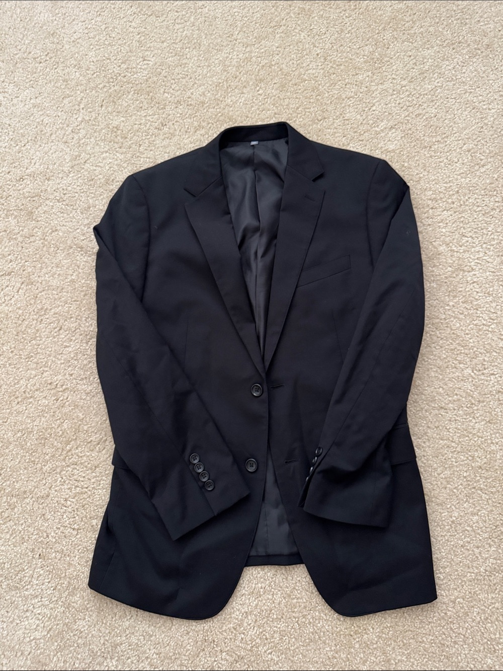 Bonobos Black Suit Jacket, Size 38R